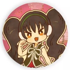 [중고] 배지 빈즈 미키 [귀등의 냉철 캔 배지 02. 레트로 아트 일러스트]