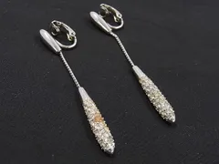 SWAROVSKI スワロフスキー ラインストーン クリップ式 イヤリング アクセサリー レディース シルバー系 DG9636