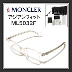 新品未使用　MONCLER　モンクレール　めがね　メガネ　眼鏡　透明　クリア　フレーム　アイウェア　ML5032F　ウェリントン　ボストン　ユニセックス　メンズレディース兼用　アジアンフィット　ハイブランド