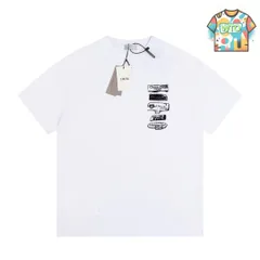 【今日WTO】DIOR Fuzzy Letter T-shirt ディオール植毛文字 T シャツ-GB49