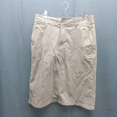 ◇ Eddie Bauer ジップアップ　スリット　シンプル ひざ丈 タイト スカート サイズP8 ブラウン系 レディース E  【1303290024497】