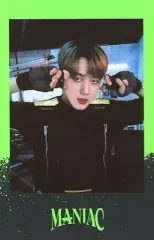 【中古】コレクションカード(男性) Stray Kids/Changbin(チャンビン)/枠黒・黄緑/「Stray Kids 2nd World Tour MANIAC in Seoul」グッズ予約特典ランダムポラロイドカード