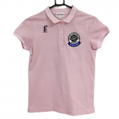 ★値下げ★ジャックバニー 半袖ポロシャツ ピンク×黒 バックプリント  レディース 1(M) ゴルフウェア Jack Bunny