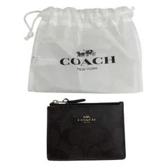 【中古品】 COACH コーチ ブラウン ブラック パスケース カードケース 定期入れ 小物入れ 布袋有 W99142RK