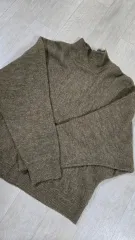 h ＆ m 茶色 タートルネック ニット