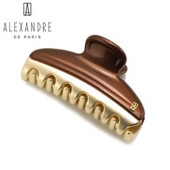 【新品】アレクサンドル ドゥ パリ タイムレス ヘアクリップ ヴァンドーム M クリップ ミディアム ブラウン フランス製 ALEXANDRE DE PARIS VENDOME MEDIUM ICCM-15571-02-X4