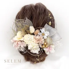 金箔水引付き◎ 成人式/振袖/袴/ピンク/和装/成人式髪飾り/卒業式/オーガンジーリボン/ 髪飾り/ブライダル/ヘッドドレス  163