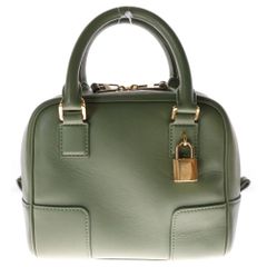LOEWE (ロエベ) アマソナ16 2WAYバッグ ショルダーバッグ ハンドバッグ ミニバッグ グリーン レザー ゴールド金具
