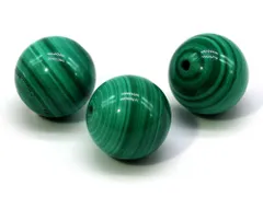 1粒売り マラカイト 14mm パワーストーン バラ売り 天然石 パワーストーン ばら売り ビーズ 穴あき 1玉売り