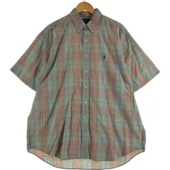 古着 ラルフローレン Ralph Lauren BLAKE 半袖 ボタンダウン チェックシャツ メンズXL相当/eaa560449