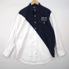 POLO RALPH LAURE/ﾎﾟﾛﾗﾙﾌﾛｰﾚﾝ/M/RL-93/93ｼﾘｰｽﾞ/ｱｰｶｲﾌﾞ/L/Sｼｬﾂ/NAVYxWHITExRED