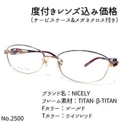 度付きメガネNo.2500+メガネ　NICELY【度数入り込み価格】