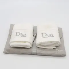 新品同様 ケース付 クリスチャンディオール 2枚セット F917334000 コットン100％ フェイスタオル ハンドタオル KRK 2000000 NSK