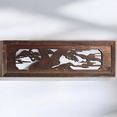 越中井波彫刻 木製ランマ 2枚目(計2枚出品)（松柄）欄間 - メルカリ