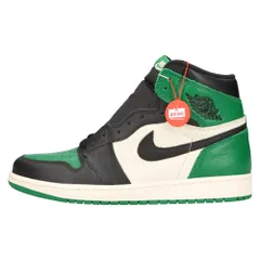 NIKE (ナイキ) AIR JORDAN 1 RETRO HIGH OG PINE GREEN 2018 555088‐302 エアジョーダン1レトロハイ パイングリーン ハイカットスニーカー ブラック/グリーン US10/28cm
