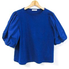 マカフィー トゥモローランド 半袖 カットソー シャツ パフスリーブ トップス レディース Sサイズ ブルー MACPHEE 【中古】