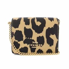 コーチ COACH カードケース ショルダー ポシエット ヒョウ柄 レオパード ベージュ F2480 /TK