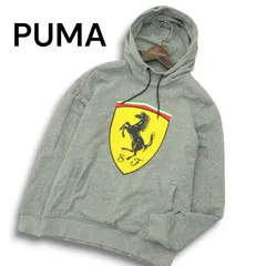 PUMA × Ferrari プーマ × フェラーリ ロゴプリント★ スウェット プルオーバー パーカー Sz.XS メンズ グレー