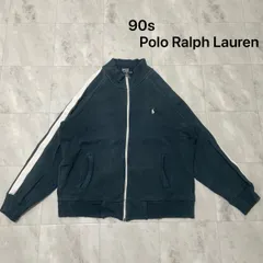 90s Polo by Ralph Lauren ポロ ラルフローレン トラックジャケット sweat スウェット インパクト21 ヴィンテージ ネイビー 玉FL3951