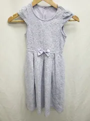 ◇ any FAM エニィファム キッズ 子供服 レース 花柄 フレンチスリーブ 膝下丈 ワンピース サイズ120 パープル 女の子 P  【1407100029754】