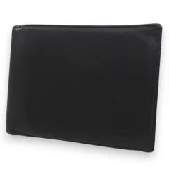 【美品】TUMI 折り財布　レザー　ブラック　ロゴ金具　札入れ　希少 美品】TUMI 折り財布 レザー ブラック ロゴ金具 札入れ 希少