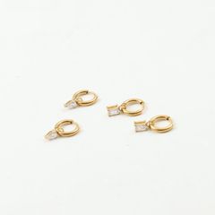 ステンレスフープピアス　アクセサリー　デザイン　金属アレルギー対応　ファッション　18kコーティング
