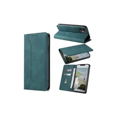 KWATUNG iphone 12 ケース 手帳型 おしゃれ 肌感レザー iphone 12pro ケース 手帳型 耐衝撃 内蔵マグネット iphone12 手帳型ケース カード収納 スタンド機能 全面保護【6.1インチ】ターコイズ 1