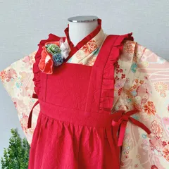 antiqueエプロンドレス 被布エプロン エプロンワンピース 七五三