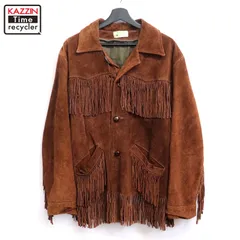 hrmk ブラウン 38 スエード メンズ フリンジ ジャケット hrmk様専用 ブラウン 38 スエード メンズ フリンジ ジャケット