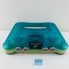 ◇F217【動作OK】NINTENDO 64 本体 クリアブルー ターミネータパック付き NUS-008 ニンテンドー 任天堂 N64 ロクヨン スケルトン 青 据置型ゲーム機 家庭用ゲーム機 第5世代
