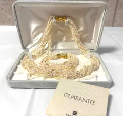 伊勢丹ケース入り 淡水 パール10連 ロングネックレス ブレスレット セット 2Way ギャランティ付 レディース アクセサリー