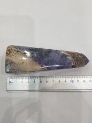 【E28216】グレープアゲート ポイント研磨　ぶどう状玉髄 グレープカルセドニー 天然石 鉱物  グレープアゲート 玉髄 カルセドニー