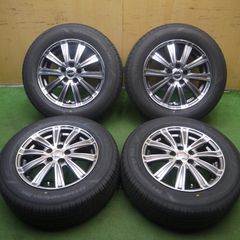 *送料無料* バリ溝！24年！9.5分★プリウス等 195/65R15 グッドイヤー EfficientGrip ECO EG01 SMACK ENKEI スマック エンケイ PCD100/5H★4062608Hノ