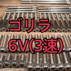 ステンレス製 ゴリラ6V(3速) Z50J 左右エンジンカバーボルト 合計11本