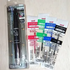 スヌーピー＆ウッドストック 4色ボールペン＆シャープ ジェットストリーム 替芯付き 301259s/なめらかに書ける0.5