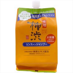 四季折々　薬用　柿渋　リンスインシャンプー　詰替　大容量　１０００ｍｌ 【熊野油脂】 【シャンプー】