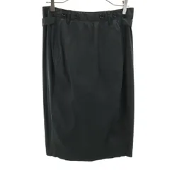 【プラダ】PRADA（38）レザースカート ミディ丈 ジップアップ イタリア製 美品 PRADA プラダ ひざ丈 ジップアップ パイソンレザー