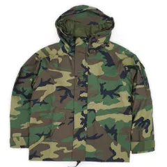 米軍実物 US.ARMY ショート丈 デッドストック 未使用 90s ECWCS GORE-TEX ゴアテックスパーカー 迷彩 ミリタリー ヴィンテージ アメリカ軍 古着 ジャケット ウッドランドカモ MEDIUM-SHORT【中古】
