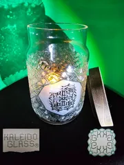 【アウトレット商品】【１点物】ポプリポット　ガラスポット　花瓶　フローティングフラワーポット　ガラス容器　ふた付き容器　キャップ付き容器　【KALEIDO　GLASS】