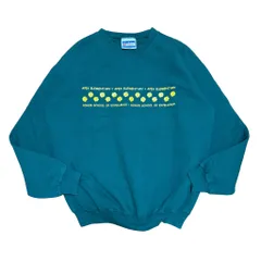 古着 used 90s〜　Hanes Ultimate Cotton 長袖肉厚プリントスウェット　トレーナー　ヴィンテージ　緑