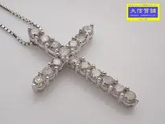 K18WG ホワイトゴールド ダイヤ クロスペンダント ベネチアンチェーン ネックレス 1.00ct 45cm 4.00g 中古A 【送料無料】  C-9119【質屋出品】 - メルカリ