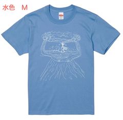 あかりのおとTシャツ　水色　Mサイズ