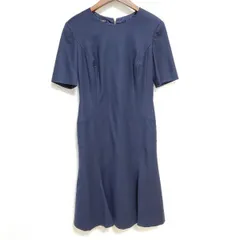 #wnc エスカーダ ESCADA ワンピース 34 紺 半袖 バックジップ レディース [784963]のサムネイル