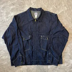 POST OʼALLS × BEAMS+ ポストオーバーオールズ×ビームスプラス⚫︎ 1110B-8D Service Jacket ジップアップデニムジャケット カバーオール　Gジャン