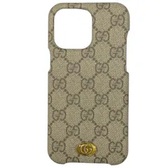 【新品】GUCCI グッチ 753611 アイフォンケース iPhone14 PRO MAX スマホケース GGスプリーム PVC ベージュのサムネイル