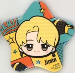 [중고] 배지 핀스 지민(BTS/방탄소년단) Butter 치비구루미 스타형 빅캔 배지 [TinyTAN]