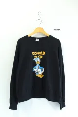 Disney(ディズニー) ドナルドダック 黒 トレーナー M サイズ