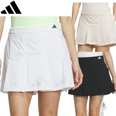 アディダスゴルフBOSロゴパンチングフレアスカートインナーパンツ一体型レディース ゴルフ ウェア「ADIDAS GOLF IKJ57」2024年春夏モデル