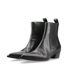 Christian Louboutin クリスチャンルブタン CHELIVISS 35 レザー サイドゴアブーツ レディース 38 ブラック イタリア製