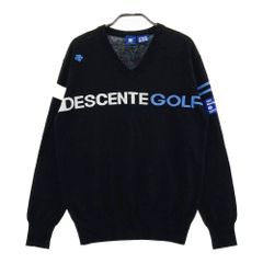 サイズ：L DESCENTE GOLF デサントゴルフ  Vネック ニットセーター  ブラック系 [240101436923] ゴルフウェア メンズ ストスト